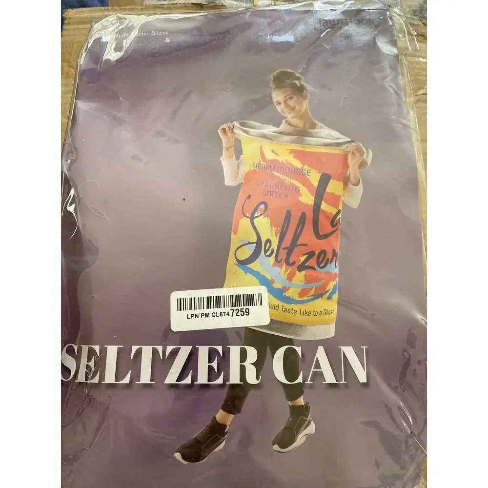 Brand New Hauntlook Drink Can Seltzer Halloween Costume Dress Up Adult OS